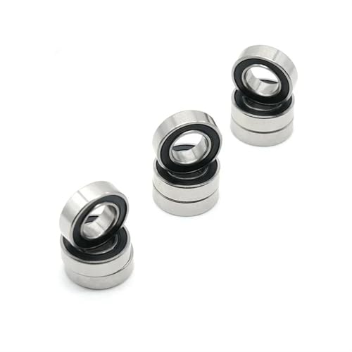 Bearings, 1PC 3801-2RS Bearing 12 * 21 7 mm 3801 2RS Double Row Sealed RS Angular Contact Ball Bearings