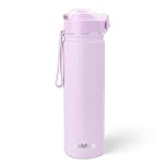 BuildLife 720ML Insulated Water Bottle with Straw,Leak Proof Double Walled Stainless Steel Metal Sports Water Bottles, BPA Free,Dishwasher Safe,Drinking Bottle for Travel,School,Gym (Purple)