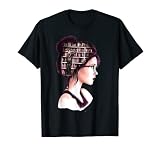 Goth-Mädchen mit Büchern im Kopf T-Shirt