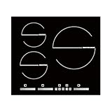 Karienvir Induktionskochfeld 3 Platten, Induktionsherd mit Stecker, 60cm, 3000W, Touch-Bedienung,Eingebauter Induktionsherd mit Sicherheitssperre, Boost, Timer