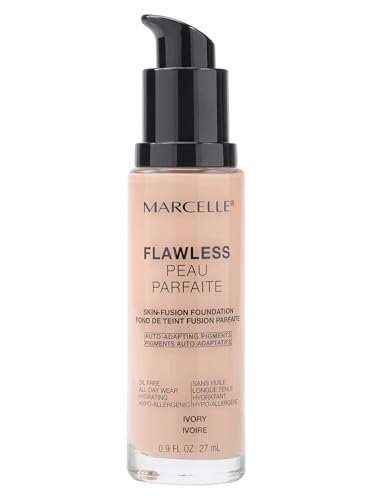 Marcelle Flawless Foundation, Ivory, Hypoallergenic and Fragrance-Free, 0.91 fl oz