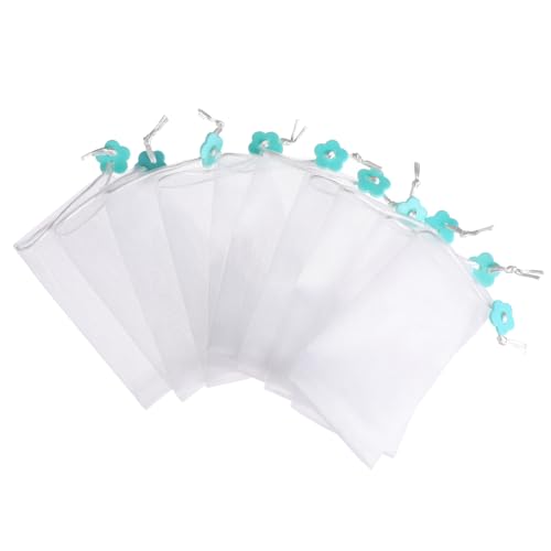 GALPADA 10Pcs Mesh Soap Pouch Exfoliating Net Bag for Rich Bubbles for Handmade and Facial Soaps Convenient Drawstring for Easy Drying and Storage