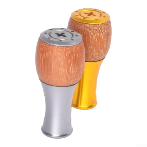 Pomo de madera maciza para carrete de pesca con núcleo de aluminio 7