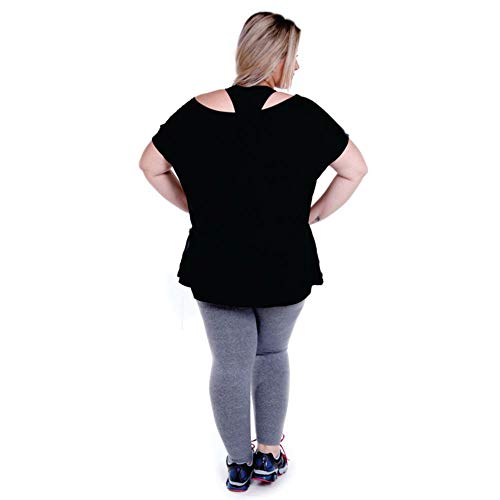 Blusa de Viscolycra Preta Plus Size G- 44 ao 50