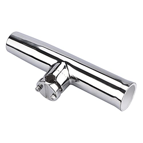 Rail Mount Fishing Rod Holder For Boat, Stainless Steel Tournament Style Fishing Rod Holder Clamp On 1" To 1 1/4" Rail For Marine Boat Yacht Truck Rv Camper #TOP7