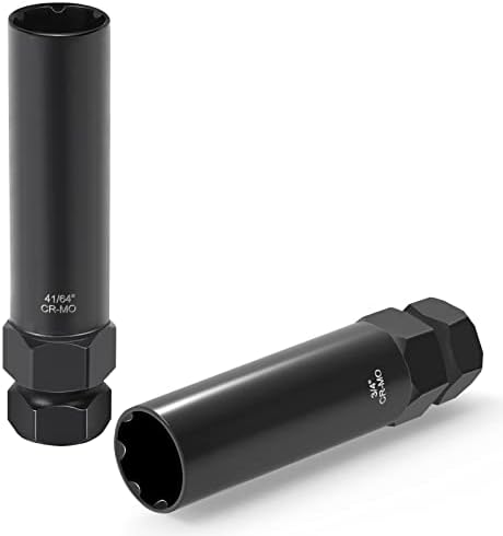 GIREORAN 2 Piece 6 Spline & 7 Spline Lug Nut Key, Spline Lug Nut Socket, Wheel Lock Removal Tool Kit for Easy Installation and Removal of Lug Nuts on Aftermarket Wheels