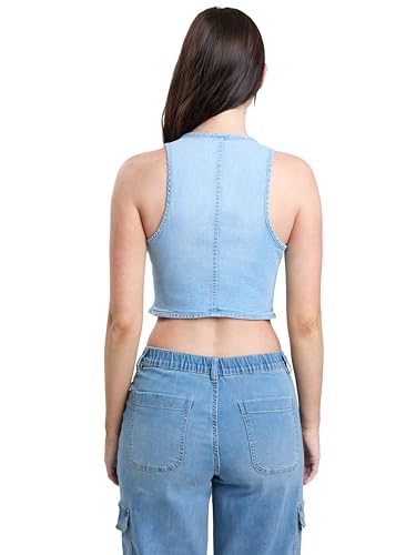 YMI Jeans Women's Cropped Tie Front Vest, V448753