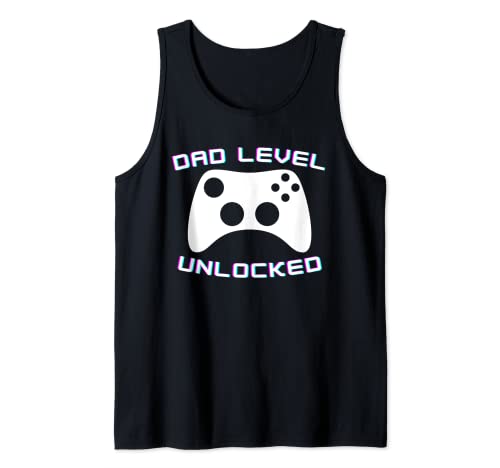 Hombre Dad Level Unlocked Gamer Soon To Be Father Camiseta sin Mangas