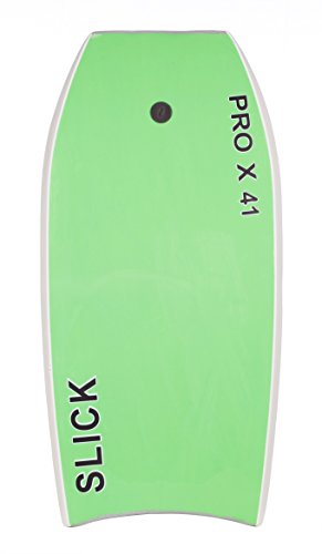 Heat Sealed Legendary Pro X Bodyboard Hard Slick Printed (Gray/Green, 37")