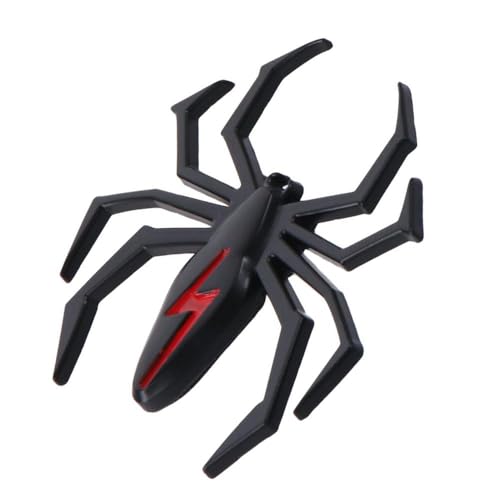 Image of 2Pcs Metal Spider Emblem Badge Sticker,Spider Decal Spider Lightning Sticker,Self Adhesive Black Spider Badge for car