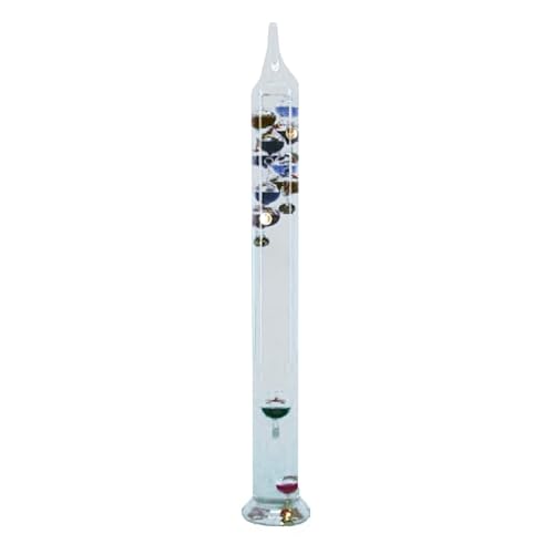 Lakeside Serenity Décor - Awesome Galileo Thermometer - Beautifully Handmade 23.5" Glass with 11 Delightful Bubble Balls