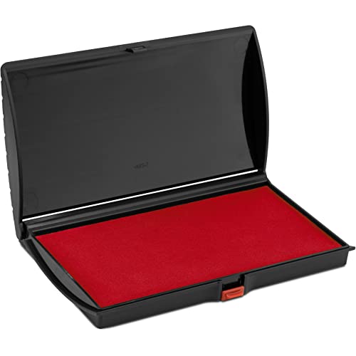 Large Premium Red Ink Stamp Pad - 3\" by 6\" - Quality Felt Pad