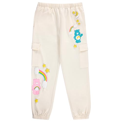 Image of Care Bears Girls Cargo Sweatpants with Pockets Featuring Wish and Cheer Bear- Sizes 4-16