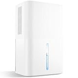 Deshumidificador 2700ML, Deshumidificador Eléctrico Silencioso Temporizador, Modo Sueño, Luz Nocturna de 7 Colores, Portátil, Ideal para Apartamentos, Baños y Sótanos (1200ML/24H)