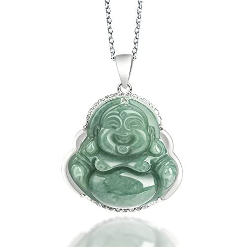 Xgimas Vintage Green Jade Buddha Pendant