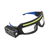 JUYAXIN Wiederaufladbare USB-C-Beleuchtungsbrille mit Bewegungssensoren, Touch-Steuerung, 5 Modi für Angeln, Laufen, Camping, Outdoor, Camping, Angeln, Radfahren, Stirnlampe