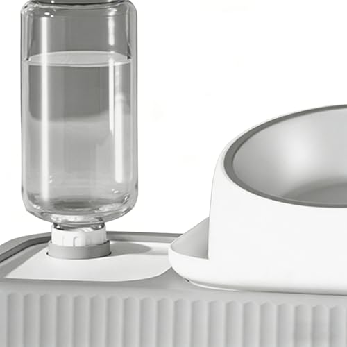 Gamelle à eau pour chat automatique avec double bol d'alimentation amovible et stable - 8