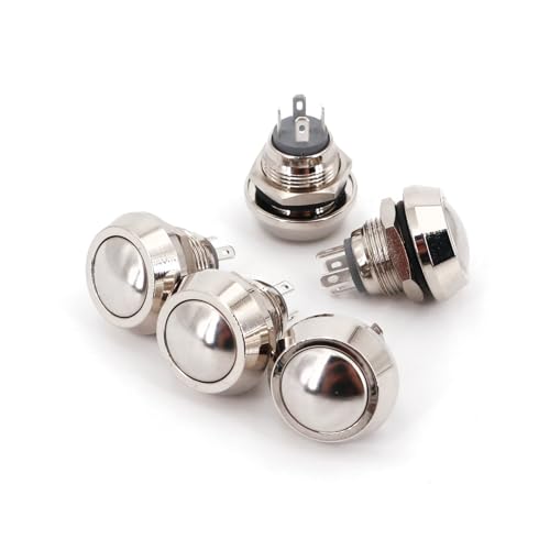 Bouton-poussoir 12mm étanche mini interrupteur momentané dôme métal 4 broches SPDT