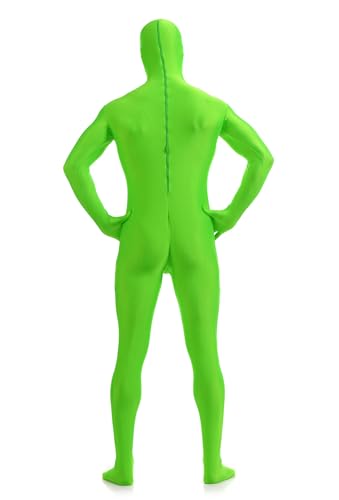 Image of ATHX Men's and Women's Spandex Open Face Bodysuit Costume Adult Stretchy Halloween Cosplay Body Suit Zentai Suit Outfits
