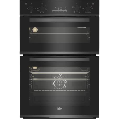 Beko RecycledNet® BBXDF29300Z Built In Electric Double Oven - Dark Steel - A/A Rated