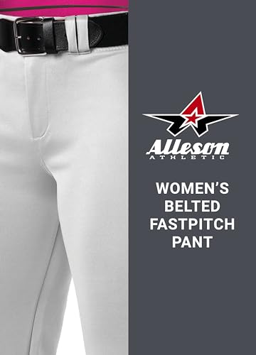Alleson Athletic Fastpitch Softball-Hose für Damen Low Rise Double Knit White Softball-Hose aus Stretch-Strick-Polyester (Stil 615PSW) Medium