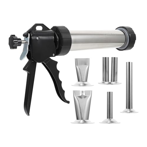 Hoement Poussoir à Saucisses Manuel en Acier Inoxydable 15 Kg Machine Professionnelle de Remplissage de Saucisses Kit D’Outils pour Fabrication Maison Ustensile la Cuisine pour Farcis