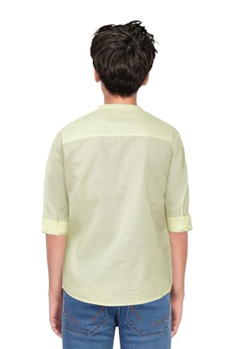 Image of Allen Solly Boys' Solid Cotton Kurta | Full Sleeve | Soft Breathable Feel | Festive & Wedding Ethnic Wear