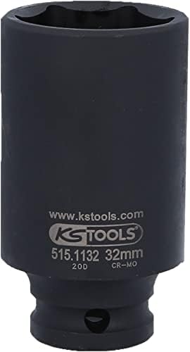 KS Tools 515.1108 1/2" Hexagon impact socket, deep, 8mm