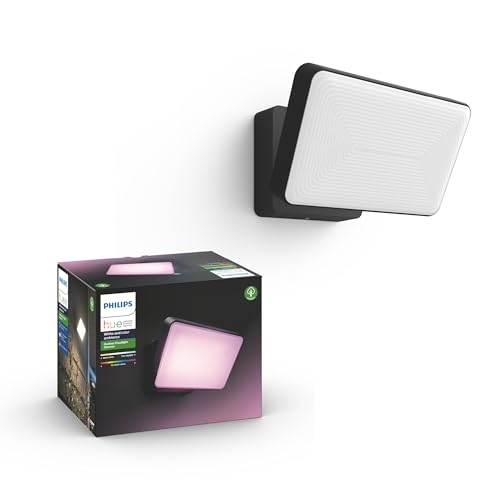 Philips Hue White and Color Ambiance LED Flutlicht Discover, für den Aussenbereich, dimmbar, bis zu 16 Millionen Farben, steuerbar via App, kompatibel mit Amazon Alexa (Echo, Echo Dot)