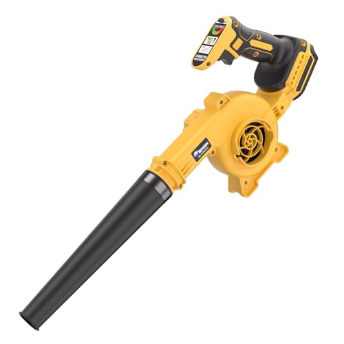 20V Cordless Leaf Blower - 4-Speed Electric Blower, Lightweight for Quick Yard Cleanup, Patio, Driveway & Dust Removal - Complete Lawn Care Blower Kit(Only Tool,Yellow)