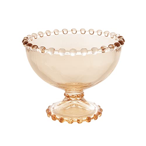 Conjunto 6 Taças de Sobremesa de Cristal Pearl Âmbar 11cm x 9cm - Wolff