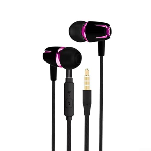 Oceanlend Écouteurs intra-auriculaires avec suppression avancée du bruit et ajustement confortable pour une utilisation longue durée (noir rose)