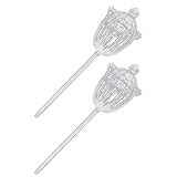 NUOBESTY 2 Stück Selbstbewässernde Glas Bewässerungskugeln für Zimmer und Gartenpflanzen Transparent 9cm Durchmesser X 26cm Höhe Automatische Pflanzenbewässerung für Topfpflanzen Innen und