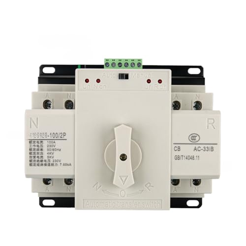Commutateur de transfert disjoncteur 2P 100A pour alimenter la maison en secours