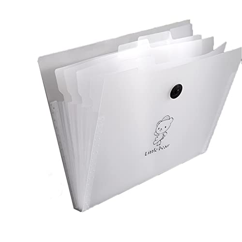 Pontedinvoy Pochette Plastique a4,Protege Document Classeur A4 Avec Compartiments Pour Collecter Et Organiser Les Papiers De Test Matériel Des Étudiants Classement De Documents Fournitures De Bureau Cover