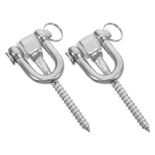 BAZEITFLOW 2 Pezzi Ganci in Acciaio Inossidabile per Altalena Set da Ganci Girevoli Resistenti per Sedie Sospese e Amache da Esterno Accessori Montaggio Rapido e Sicuro per Portico e Giardino