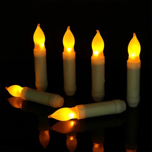 Velas de plástico sin llama LED VILLCASE pack de 12 para decoración 5