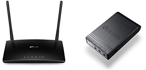 Image of TP-Link Archer MR200 750 Mbps 4G Wi-Fi Wireless Router and Dr Com Smart UPS 8000mAh Power Backup DRU-8000
