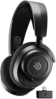 SteelSeries Arctis Nova 7 - Bezprzewodowy gamingowy i mobilny zestaw słuchawkowy - Łączność 2,4 GHz i jednoczesne połączenie Bluetooth - Akumulator na 38 godzin - PC, PlayStation, Switch, Czarny