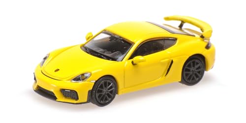 Minichamps 870067602 - Porsch. 718 Cayman GT4 (981) Yellow 2019 - Escala 1/87 - Coche en Miniatura