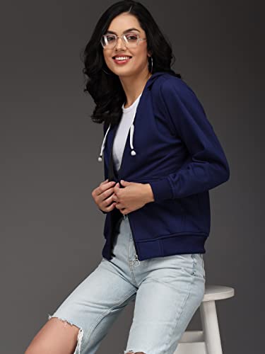 Image of eKools� Women's Fleece Winters Hoodie Sweatshirt Zipper with Pockets (Flee1 Series)