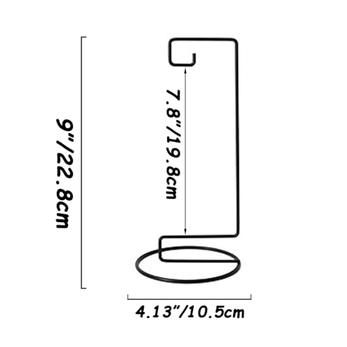 YY YEARCHY Ornament Display Stand Iron Hanging Stand Flower Pot Rack Holder Pothook for Hanging Glass Globe Air Plant Terrarium Witch Ball Home Wedding Christmas Decoration (9.07"x4.13"x4.13", Black)