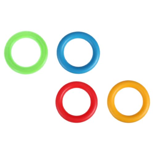 TOGEVAL Aros de Gimnasia PE para 4 Piezas Multicolor Amarillo Rojo Verde Azul Aro de Coordinación Ojo-Mano sin Ruido para Preescolar Juego Educativo Interior y Exterior