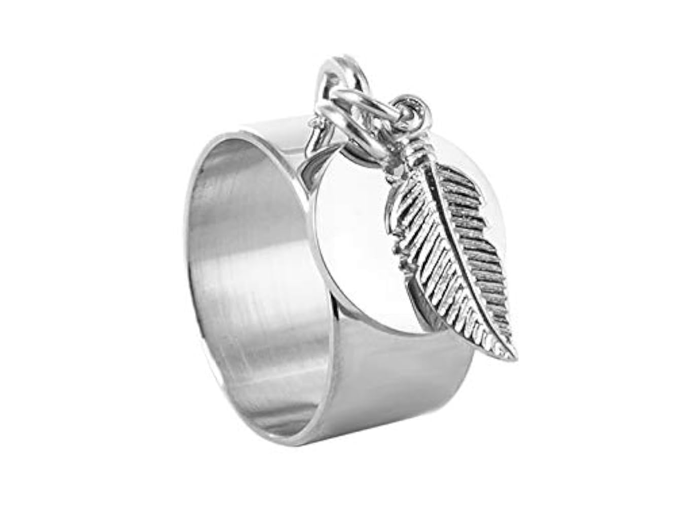 Bague Breloque Paloma Bijoux - Acier Inoxydable 316L Gravure Personnalisable - Taille Ajustable