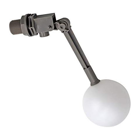 MACGOAL Water Float Valve with Adjustable Arm, Grey Float Ball Valve 3/4 Float Valve for Water Tank Livestock Waterer Cover