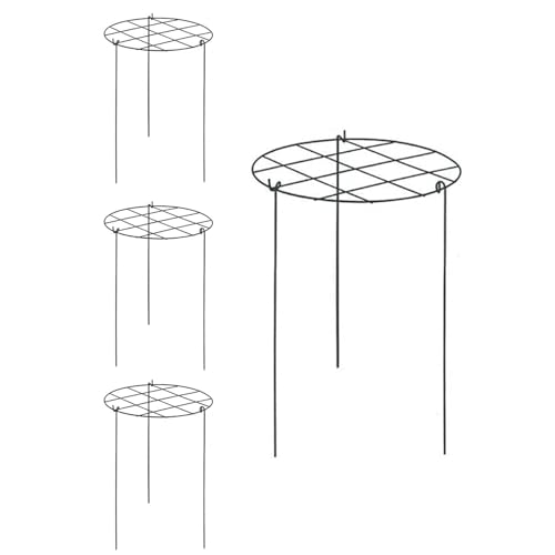 Holdes Pfingstrosen-Stützen Und Halterungen | Stützen für Zimmerpflanzen,4 Stück Robuster Pflanzenring Für, Hortensien, Erdbeeren, Tomaten Im Garten, Gewächshaus Und Hochbeet
