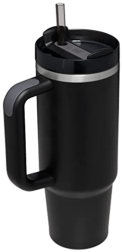 Stanley Quencher H2.0 Flowstate Stainless Steel Vacuum Insulated Tumbler With Lid And Straw For Water, Iced Tea Or Coffee, Smoothie And More, Black , 30 Oz #TOP2