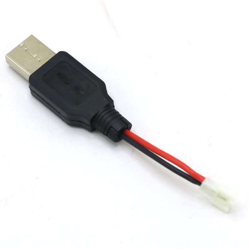Drone USB Charger Cable Set,3.7V RC Lipo Battery Power Supply Charging Cord Wire USB to JST/SM/futaba/Air Plug for RC Plane Quadcopter (USB to AIR-5pcs)
