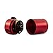 Mishimoto MMBCC-CBTWO-RD Compact Baffled Oil Catch Can, 2-Port, Red
