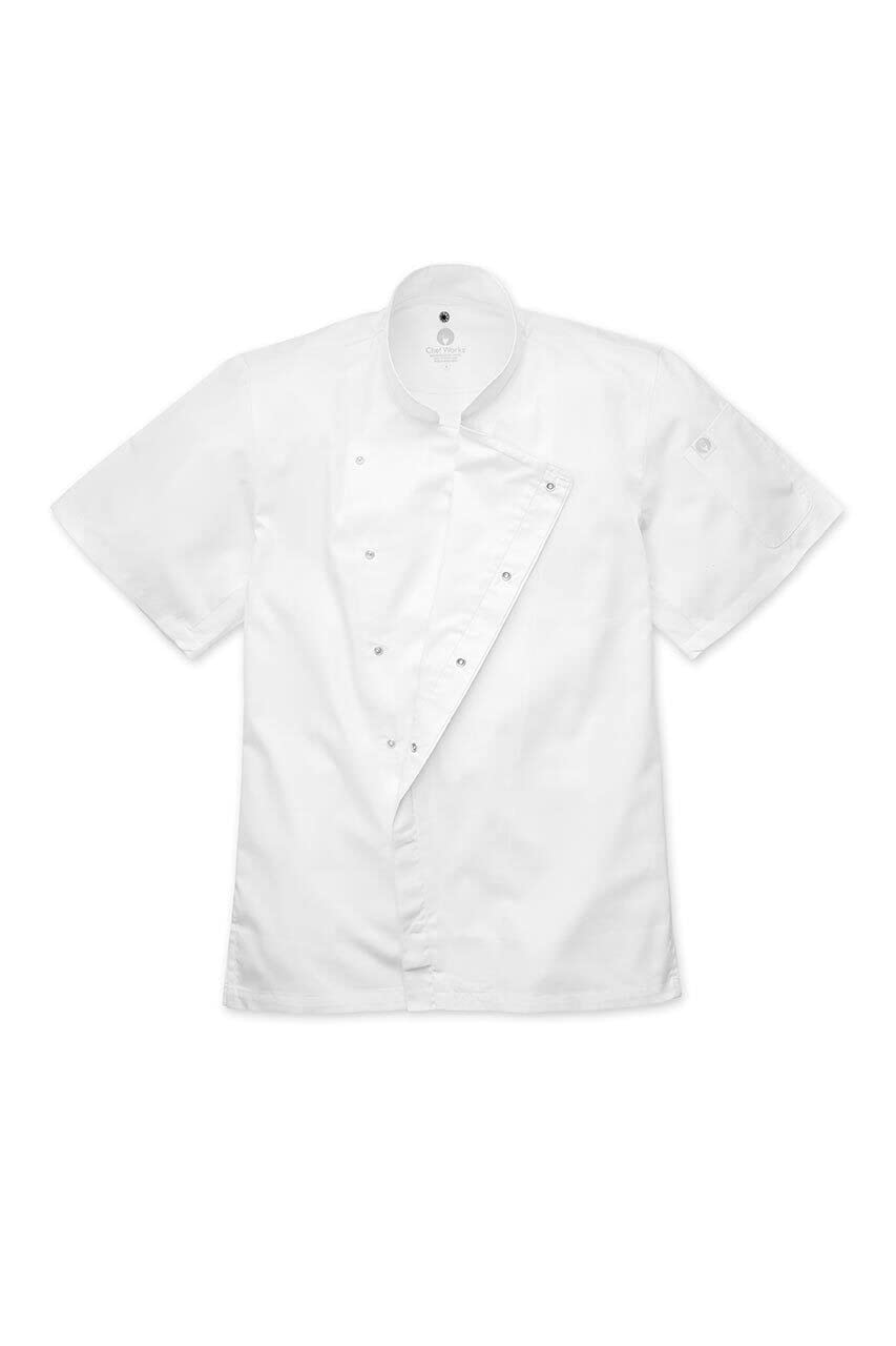 Chef Works Cannes Kochjacke, kurzärmelig, Größe M, Weiß